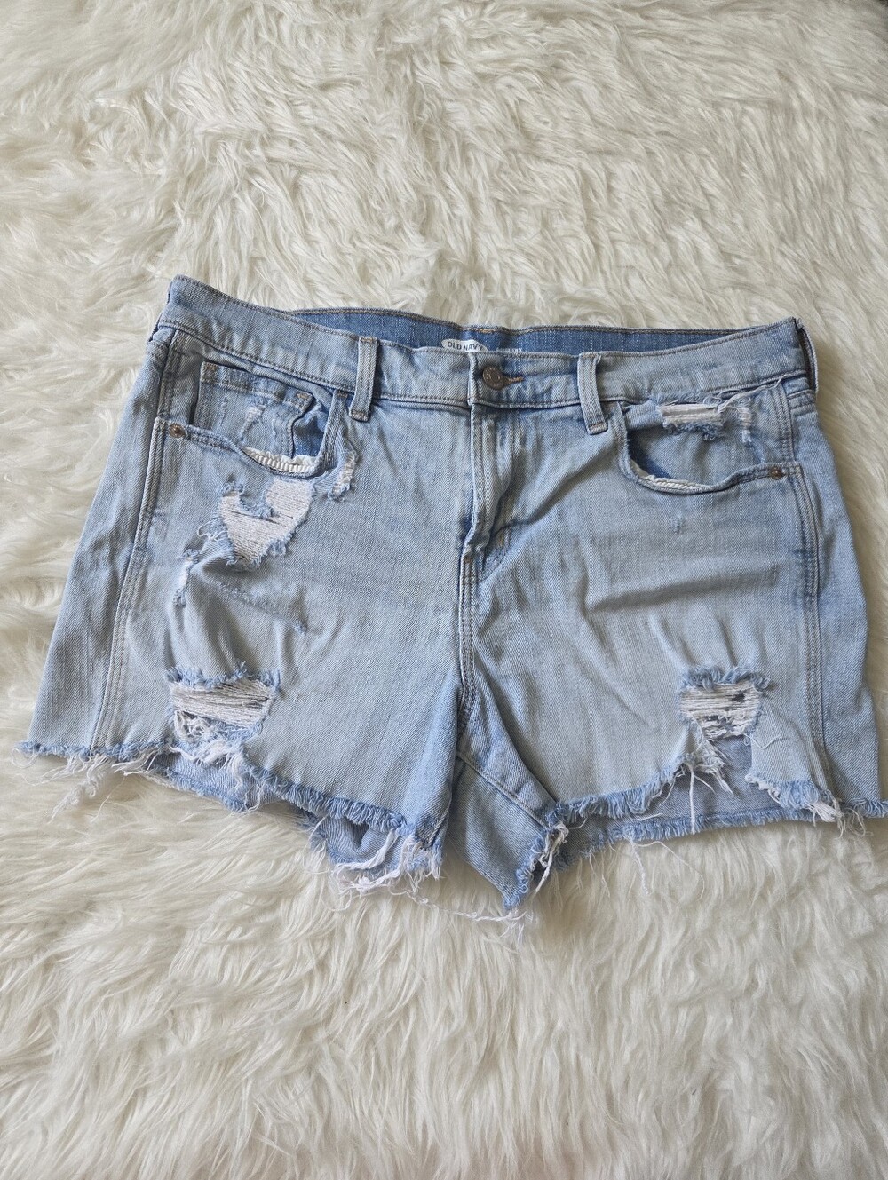 Old Navy Boyfriend Mid-rise Jean Shorts Women's Distressed